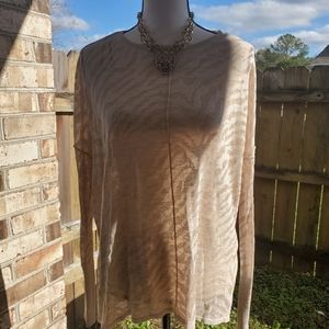 H&M Zebra Print Tan Top
